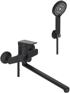 ВАННА  Diadonna  D165-22BL  ø35, див. пов. в корпусе, излив 35L, шланг 1,5 м, черный, латунный