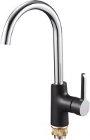 Смеситель для кухни G-LAUF ZOK4-A036YB ø35, покрытие комб-ое хром/чёрный мат, латунь, гайка(корона)